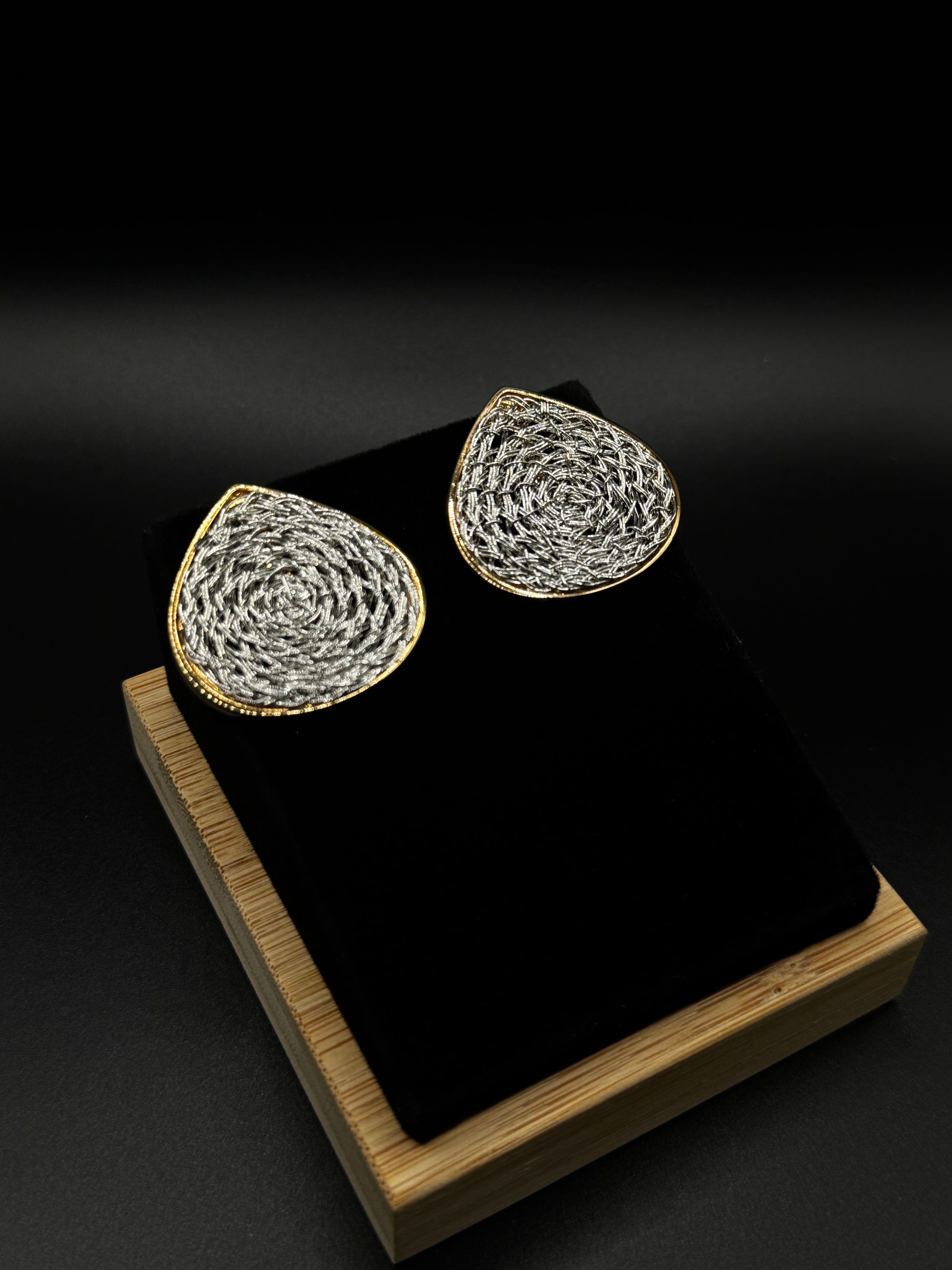 Handcrafted Dual-Plated Set with Adjustable Ring