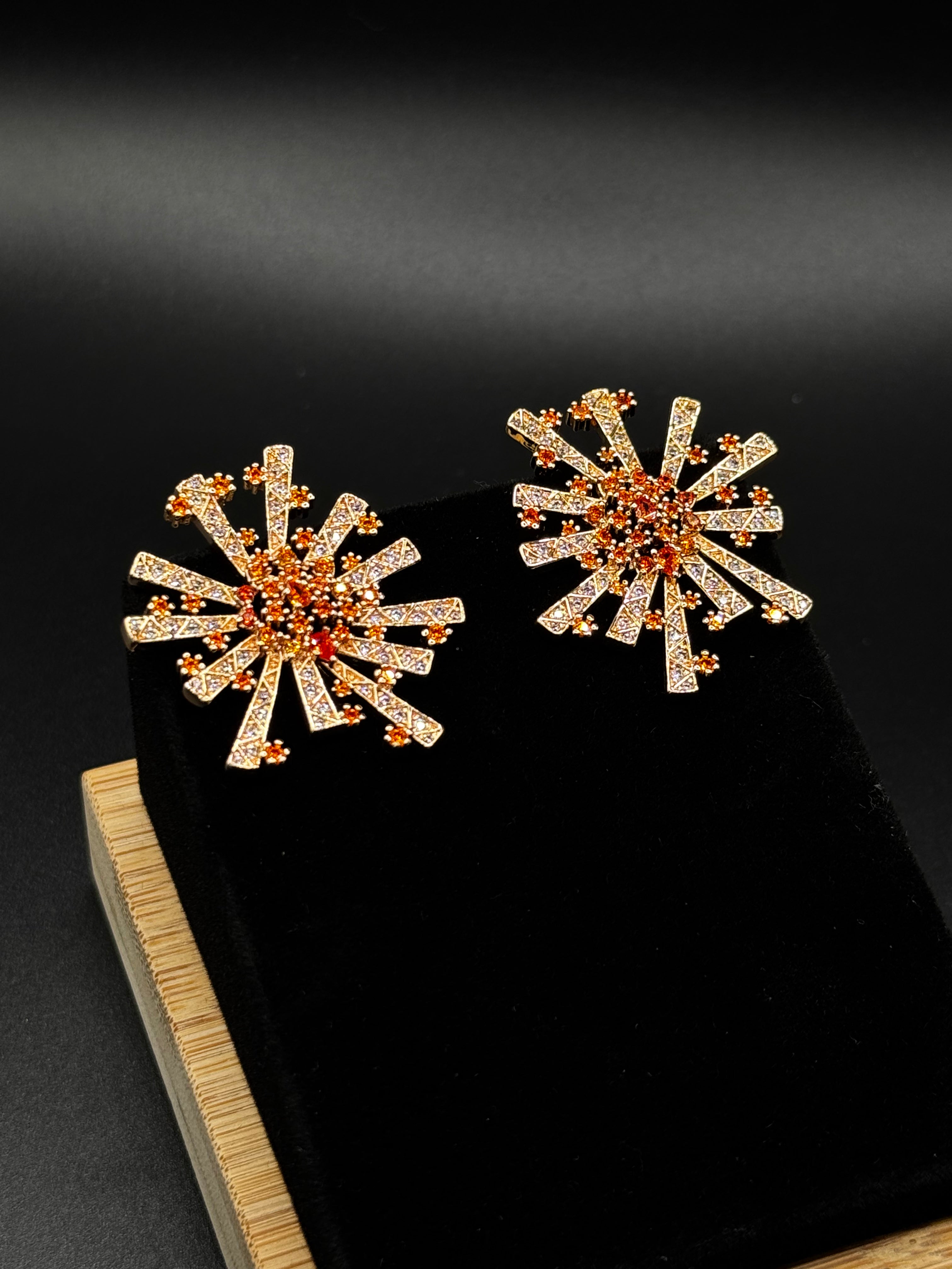 18K Gold-Plated Set Paved with Cubic Zirconia