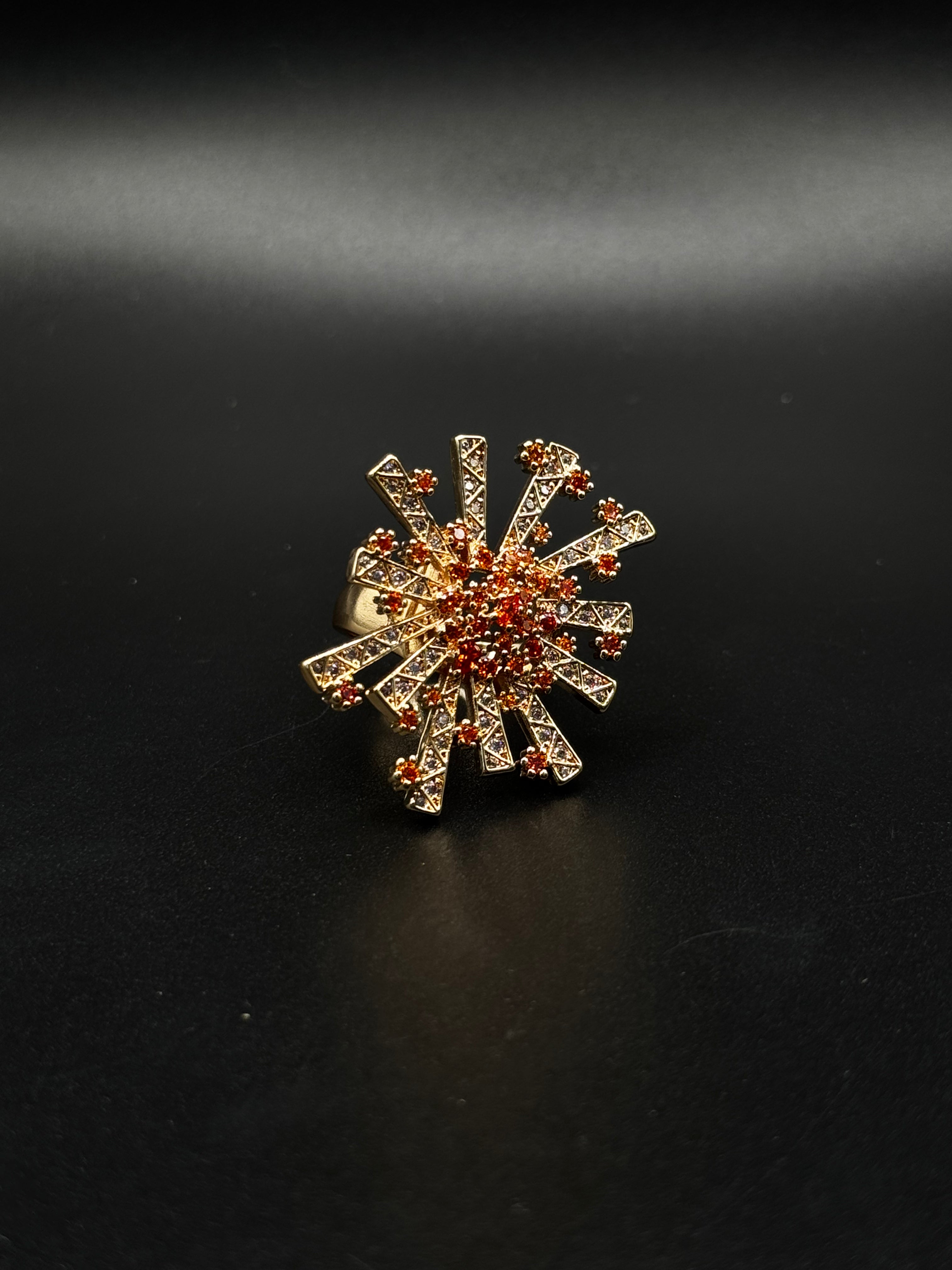 18K Gold-Plated Set Paved with Cubic Zirconia