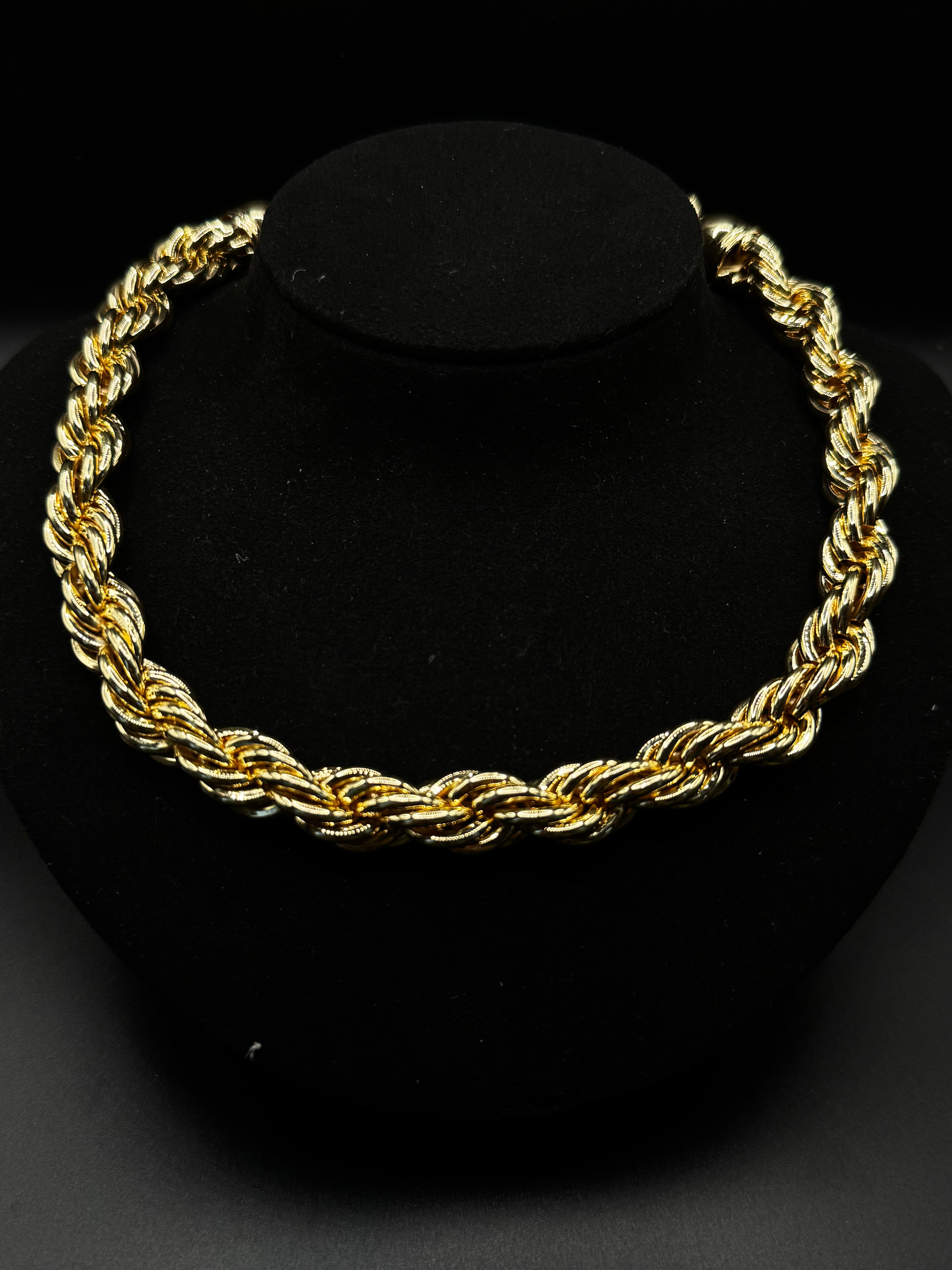 18K Gold-Plated Twisted Maxi Necklace