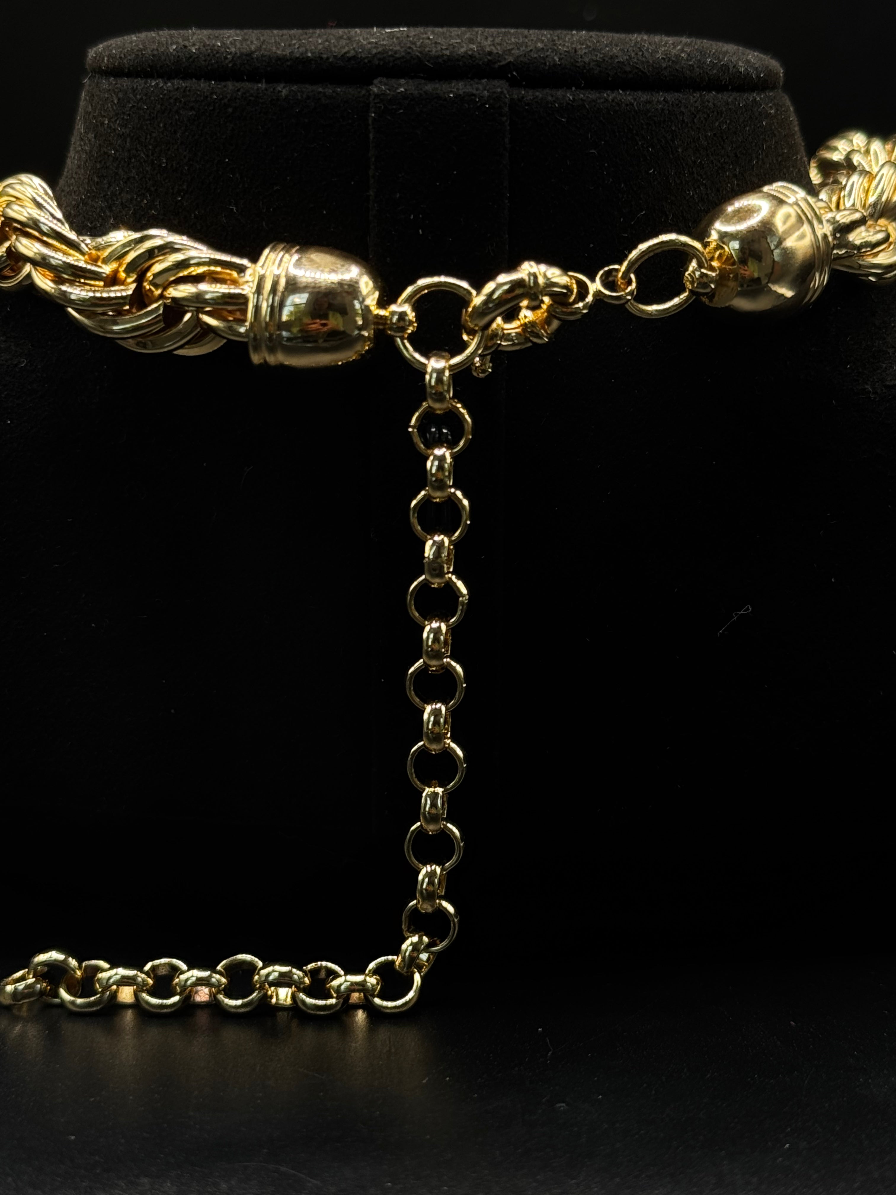 18K Gold-Plated Twisted Maxi Necklace