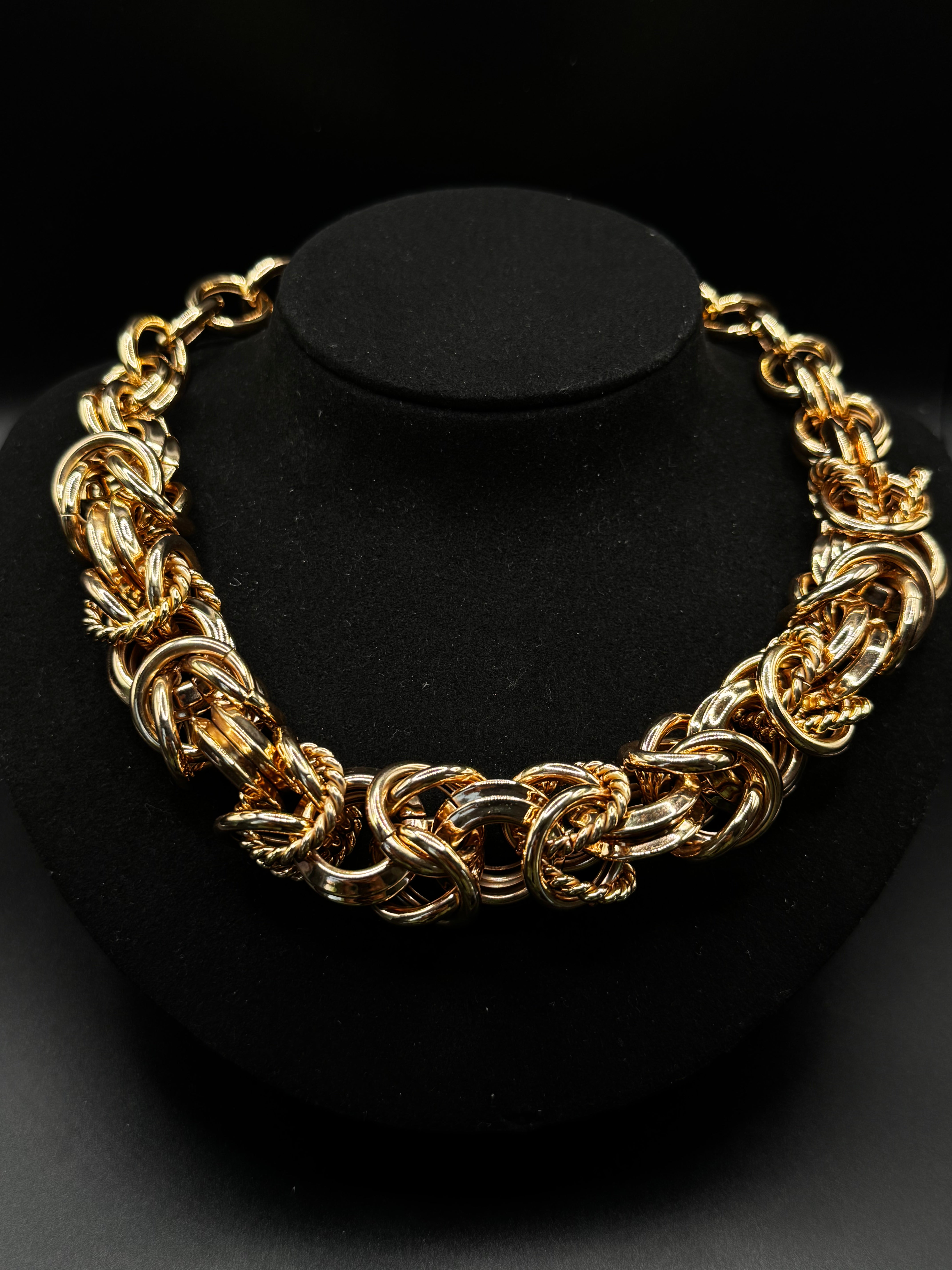 18K Gold-Plated Maxi Interlinked Chain Necklace