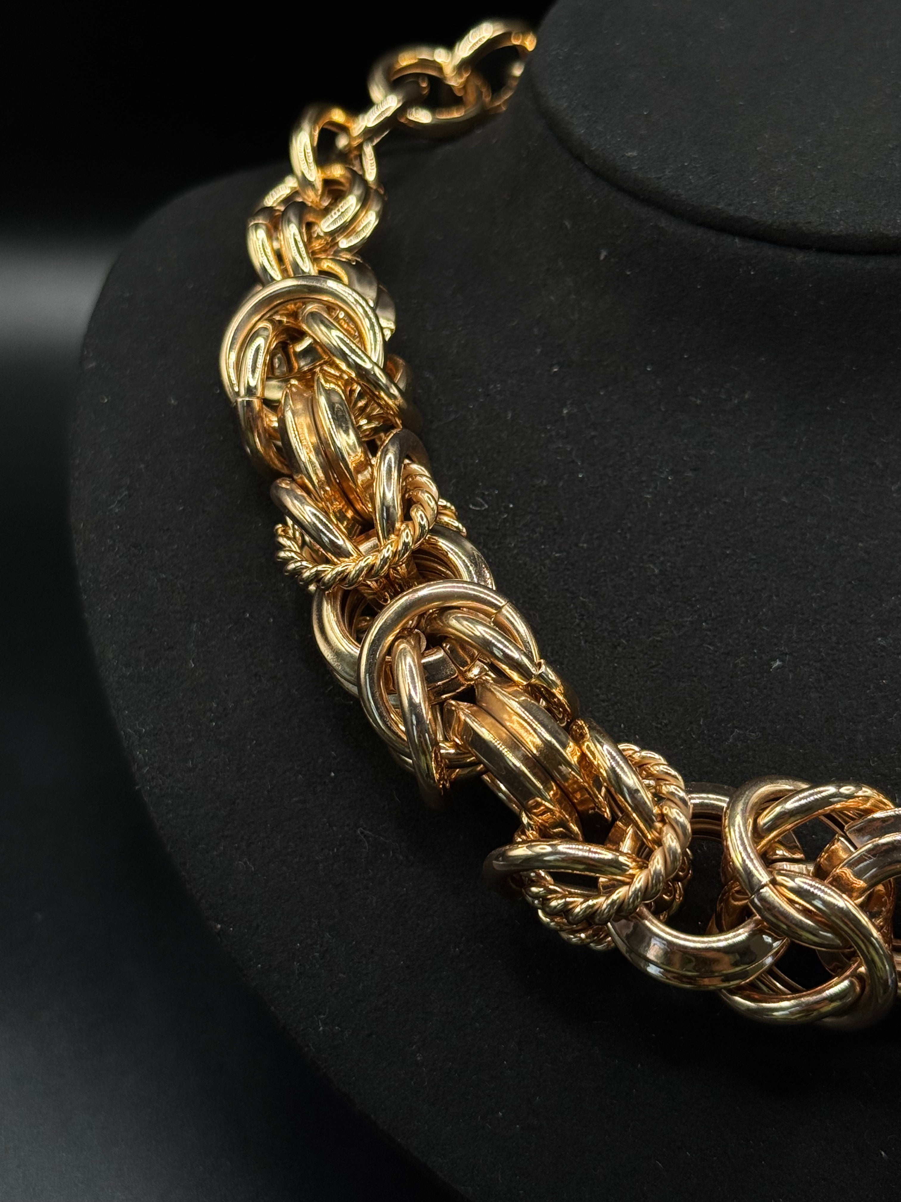 18K Gold-Plated Maxi Interlinked Chain Necklace