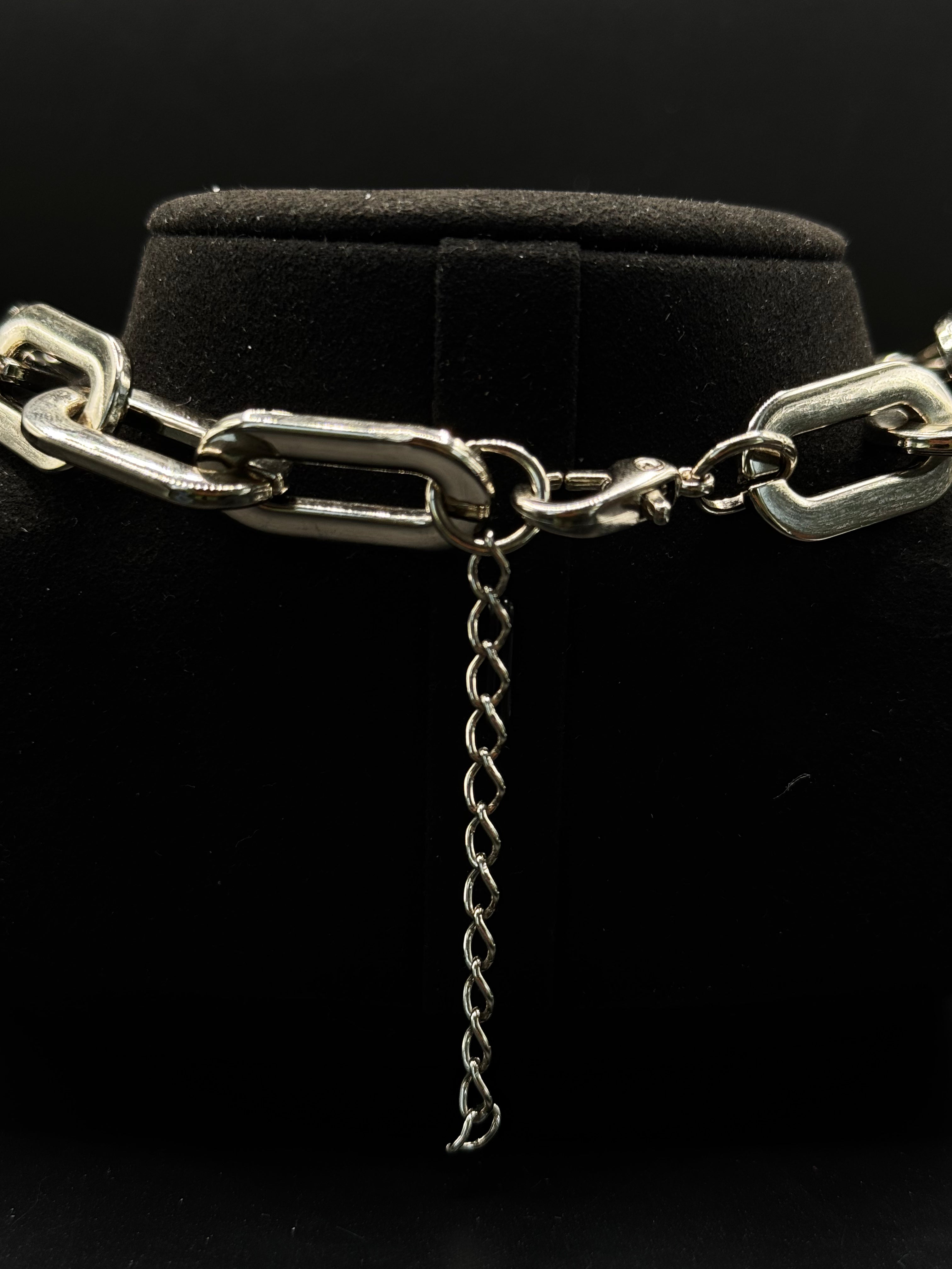 Rhodium-Plated Link Necklace