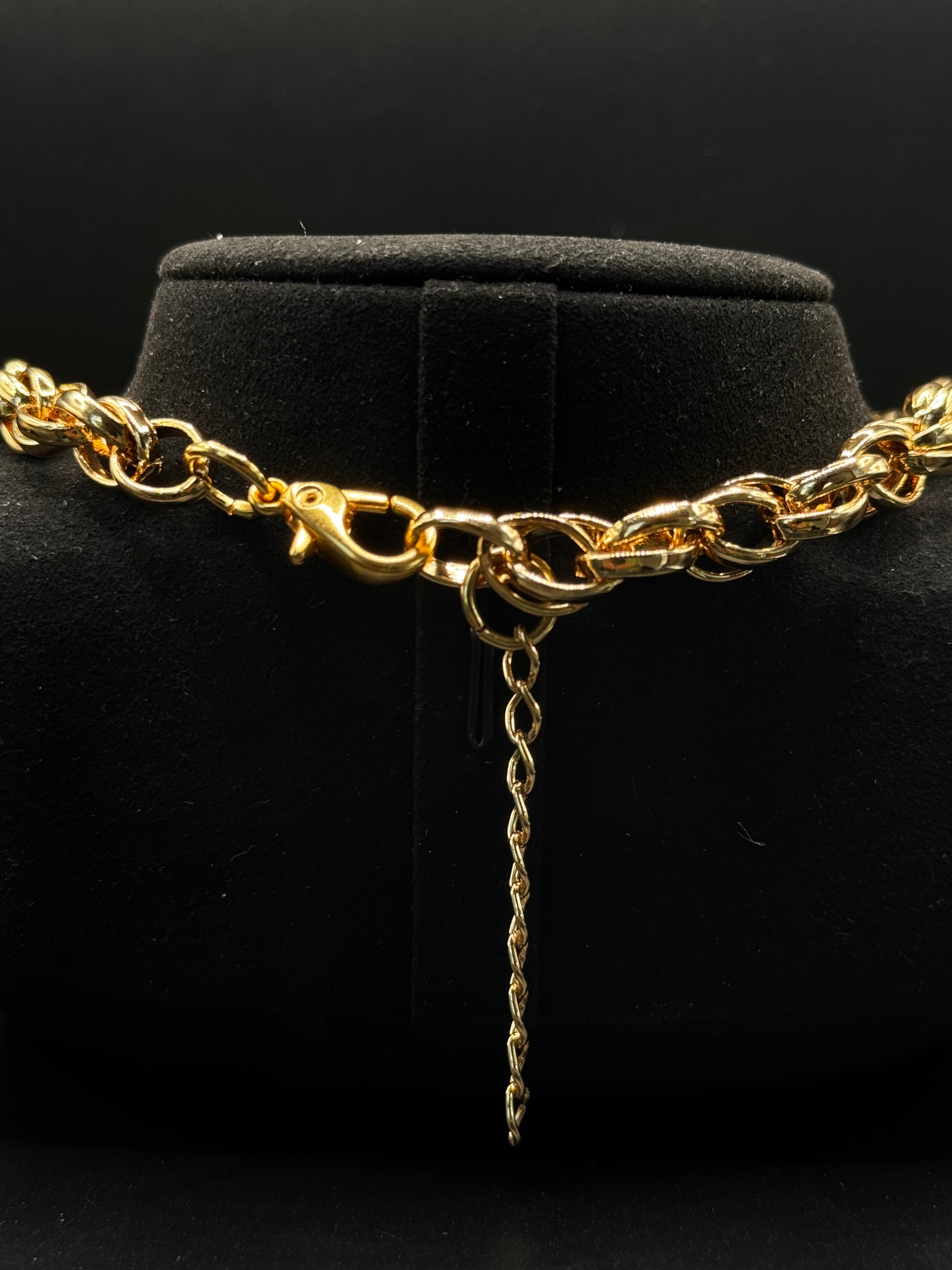 18K Gold-Plated Interlinked Chain Necklace