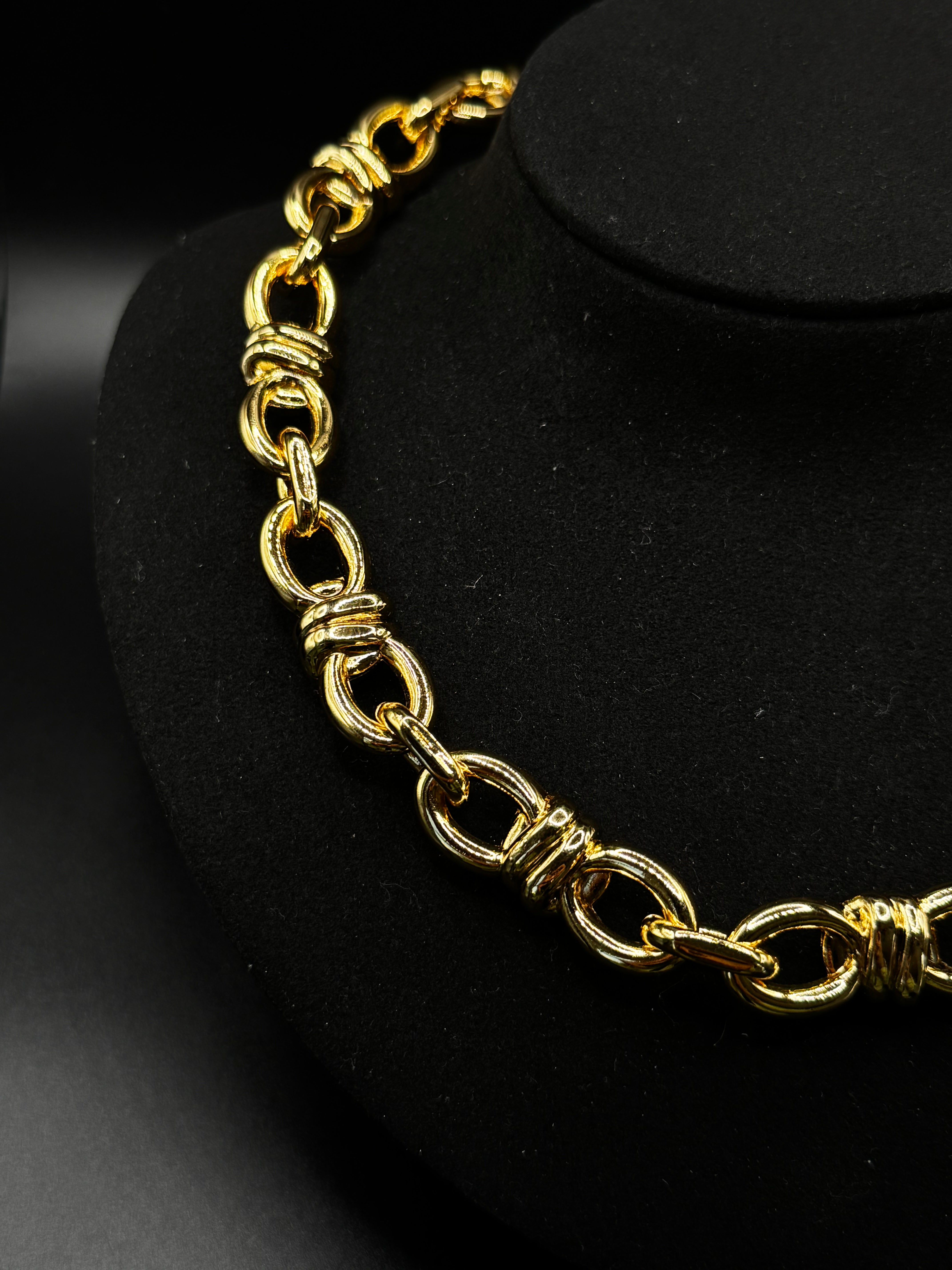 18K Gold-Plated Oval Link Necklace