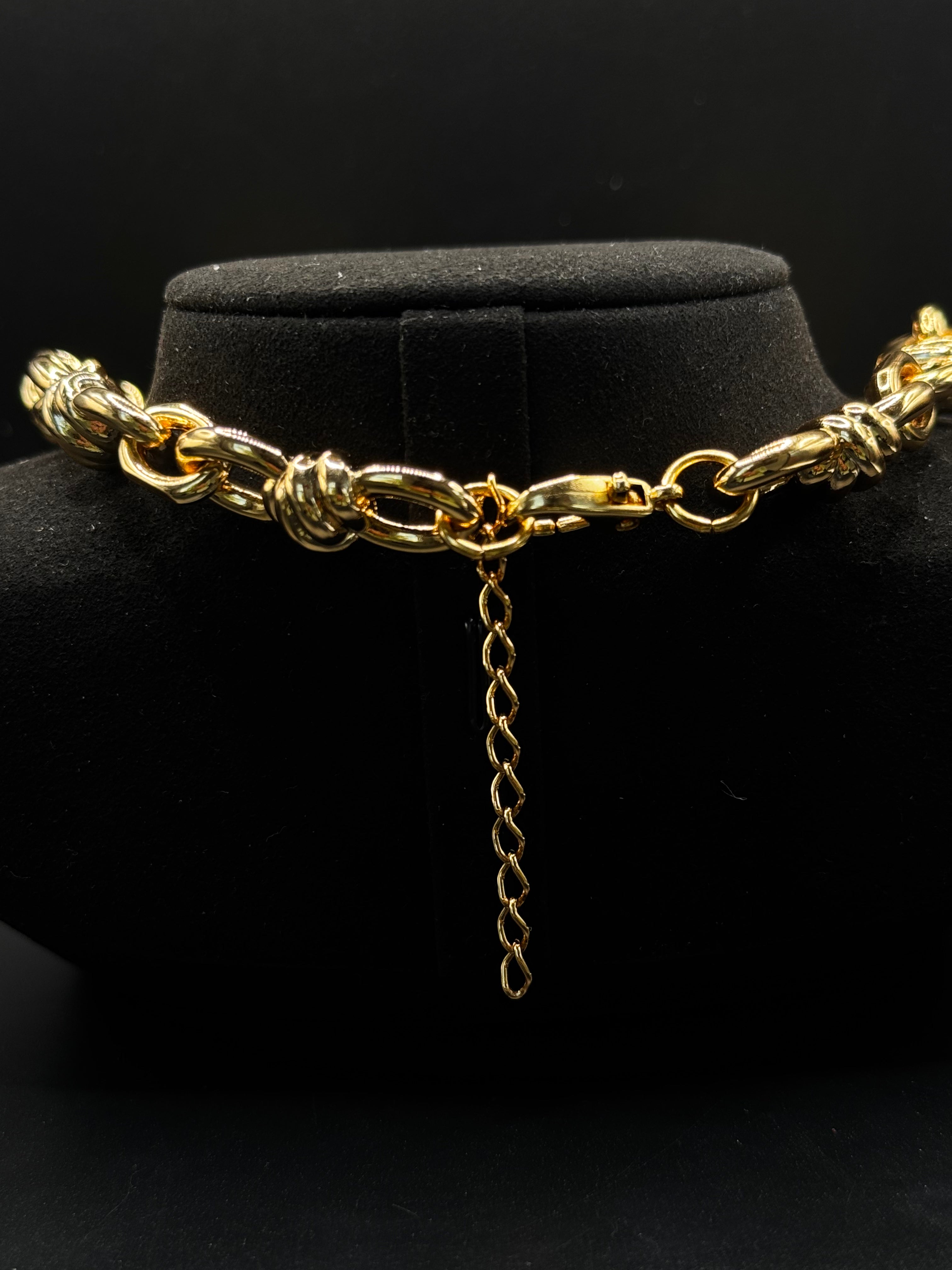 18K Gold-Plated Oval Link Necklace