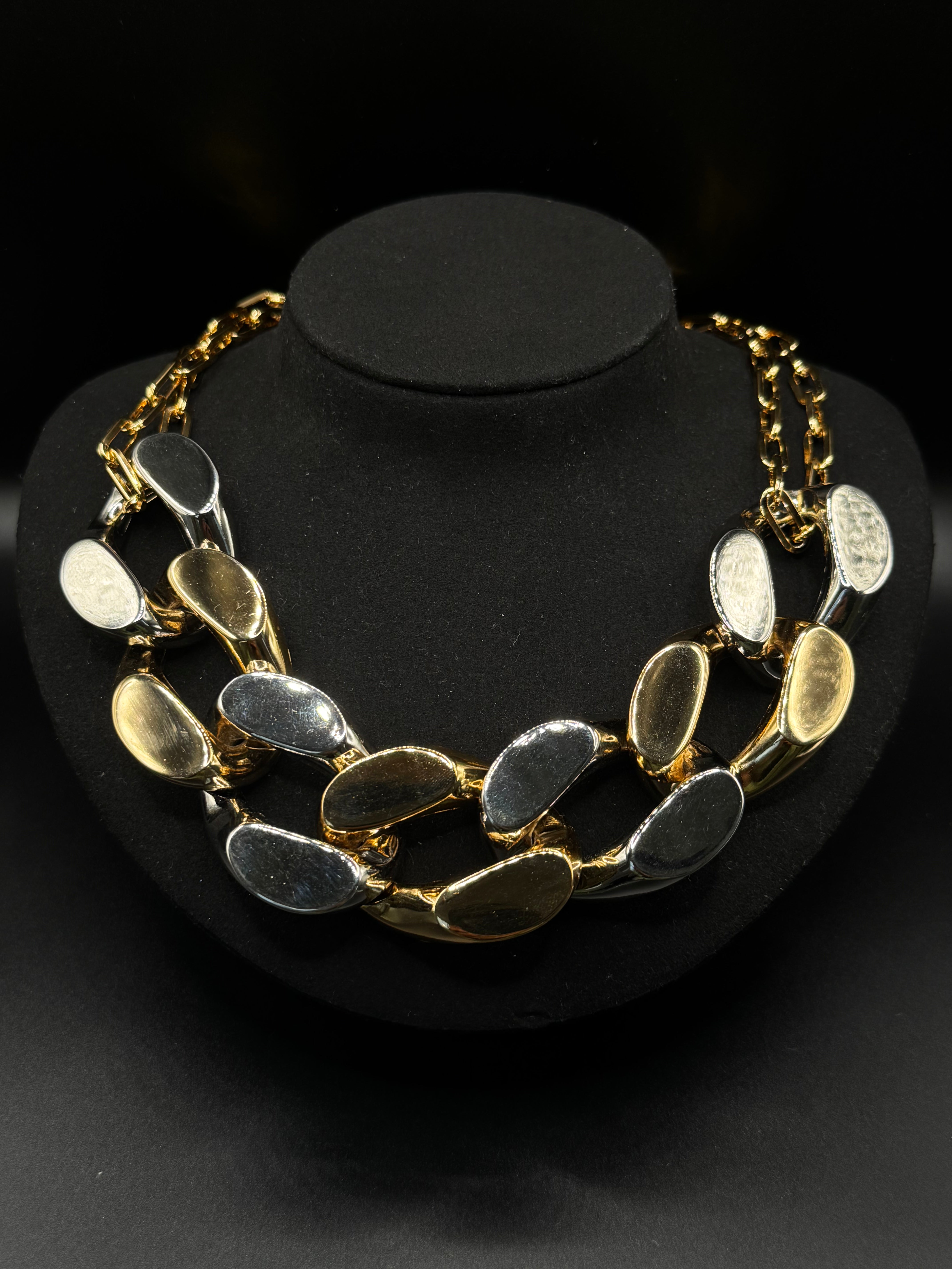 Maxi Link Necklace with Dual Plating