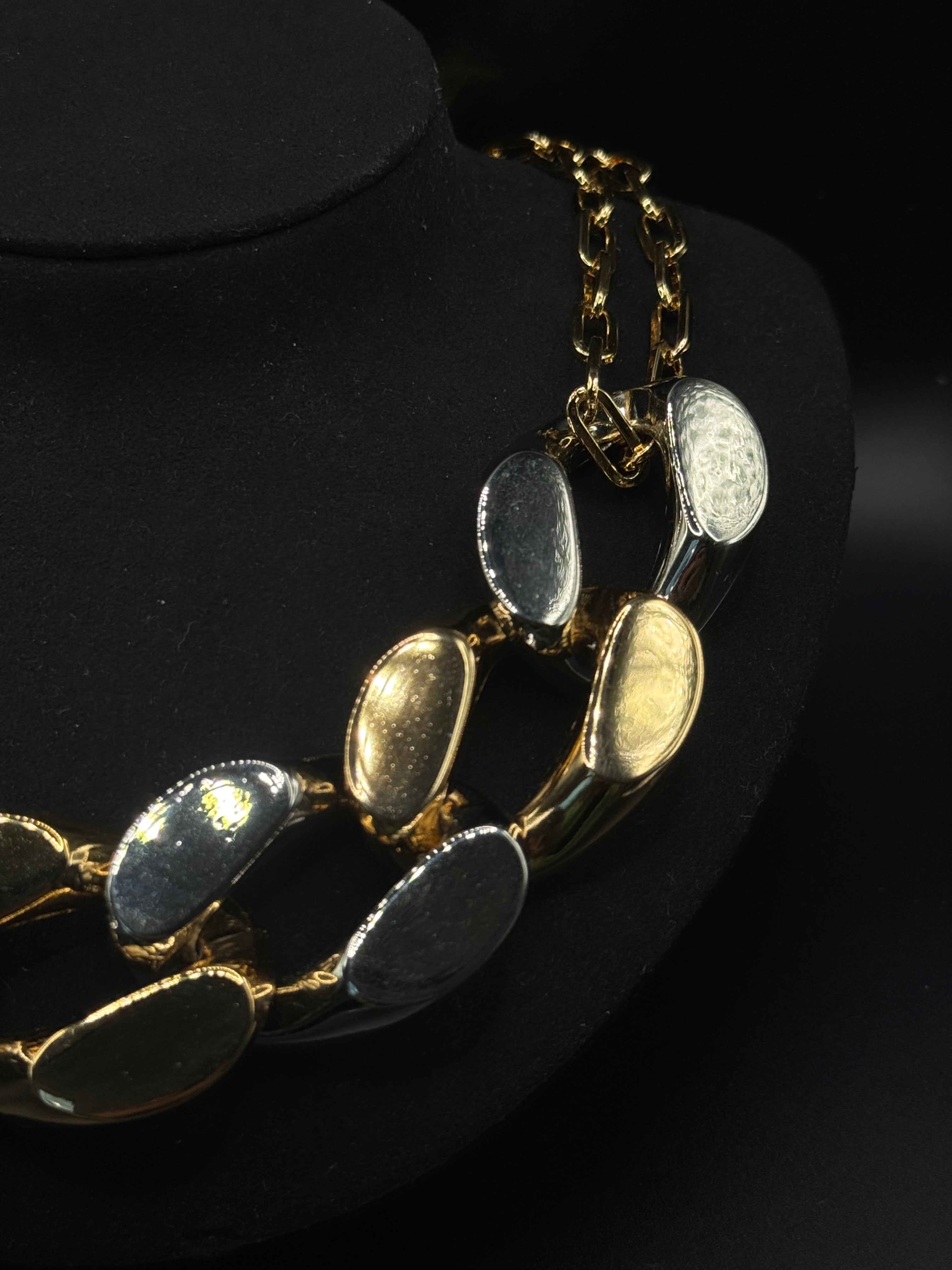 Maxi Link Necklace with Dual Plating