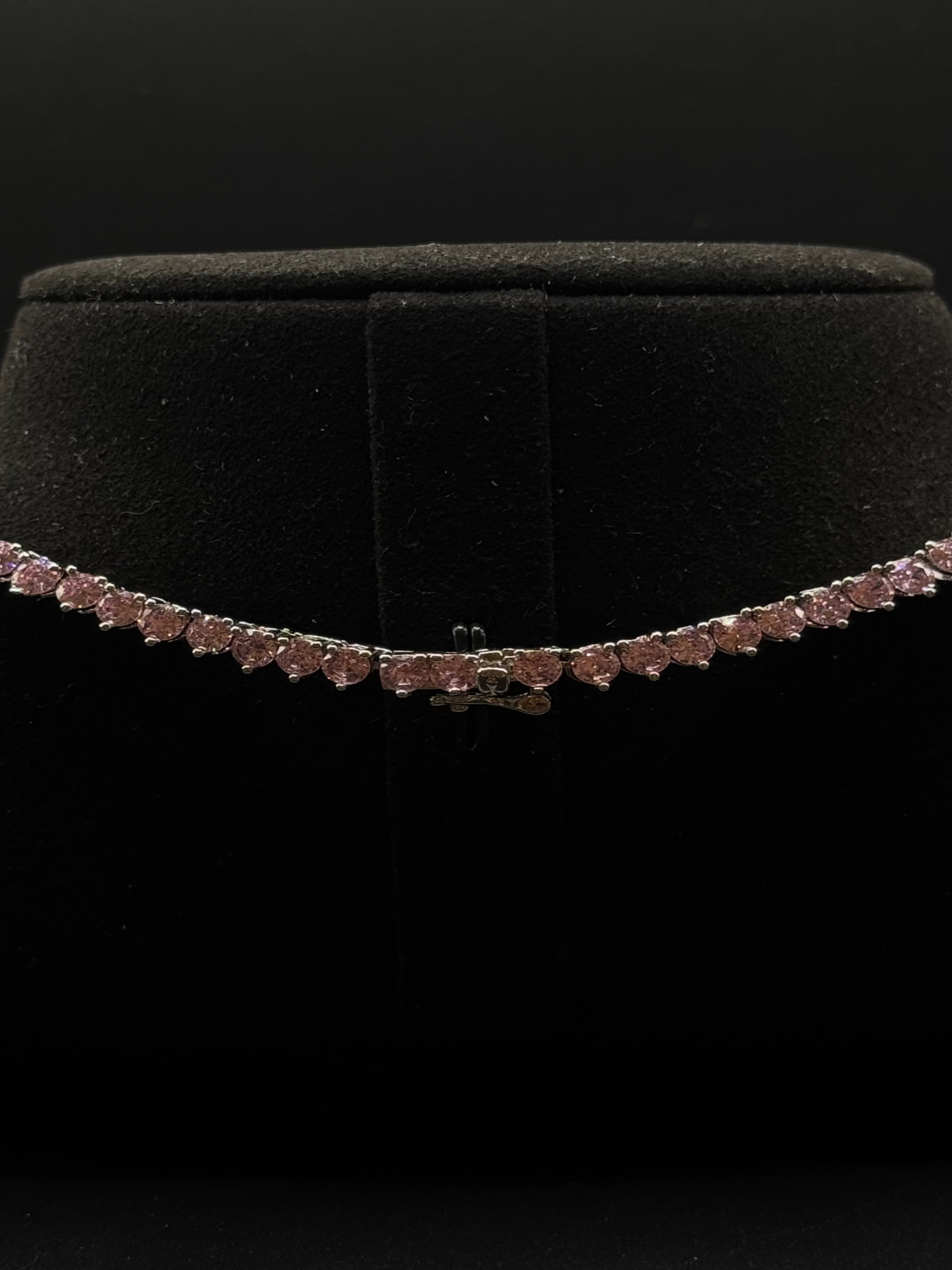 42cm Rhodium-Plated 4mm Riviera Necklace