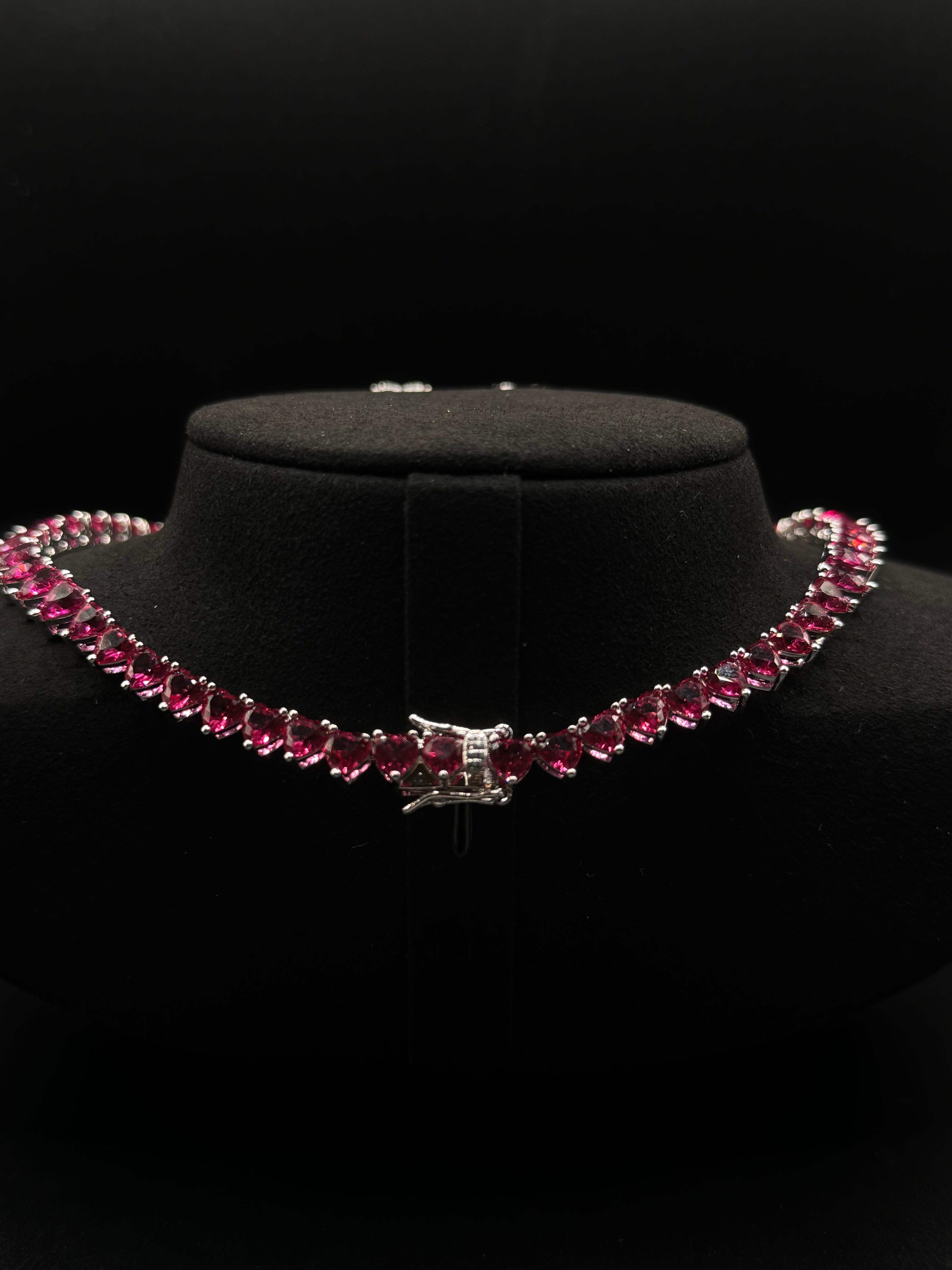 Luxury set with heart-shaped zirconia stone