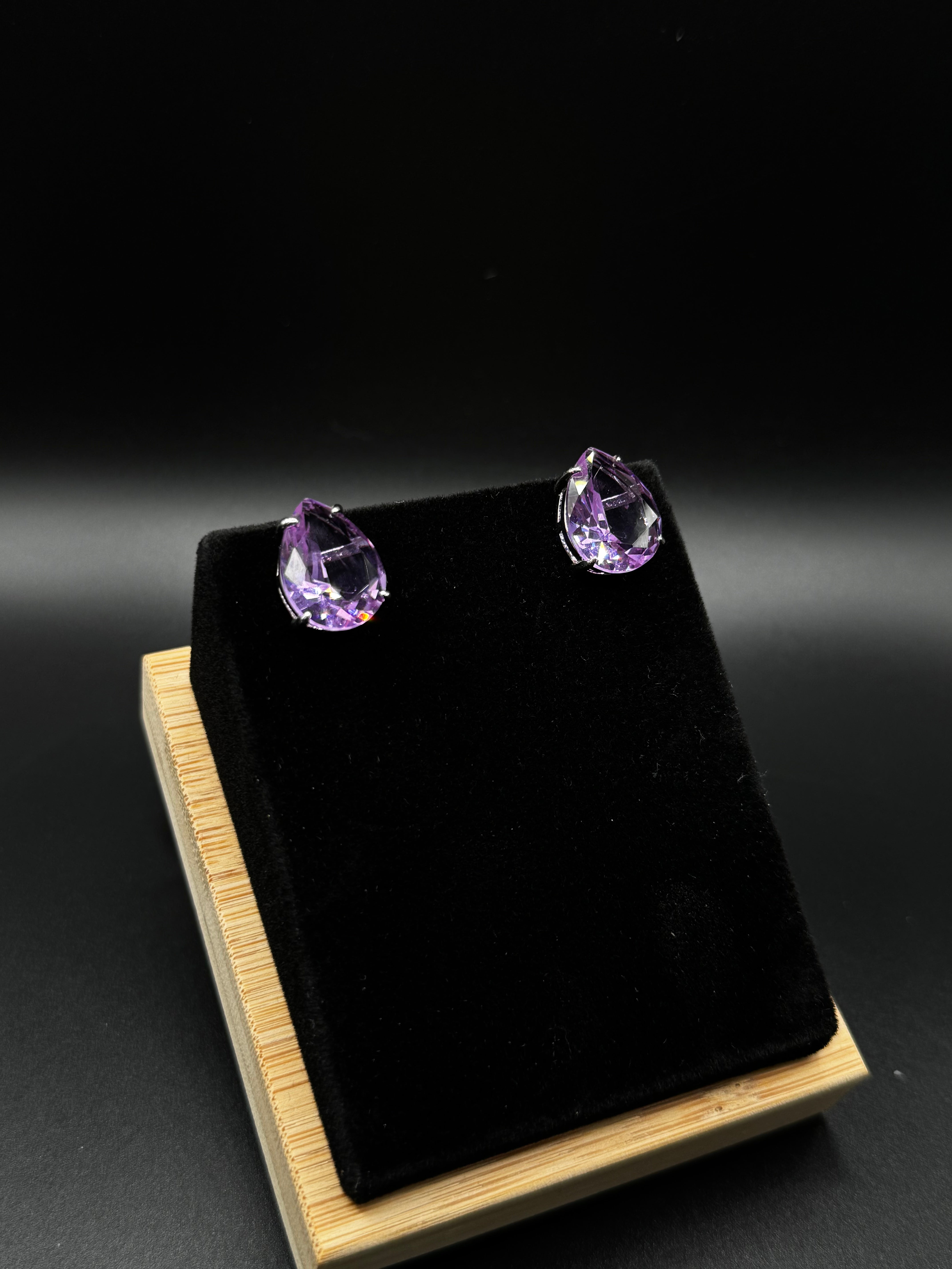 Amethyst Teardrop Earrings